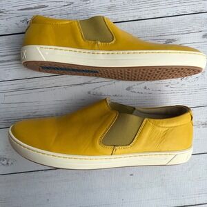 Birkenstock Unisex Yellow Leather Slip On Loafer Sneakers Comfort Shoes EU 40